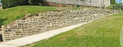 Complete rebuild of natural stone walls